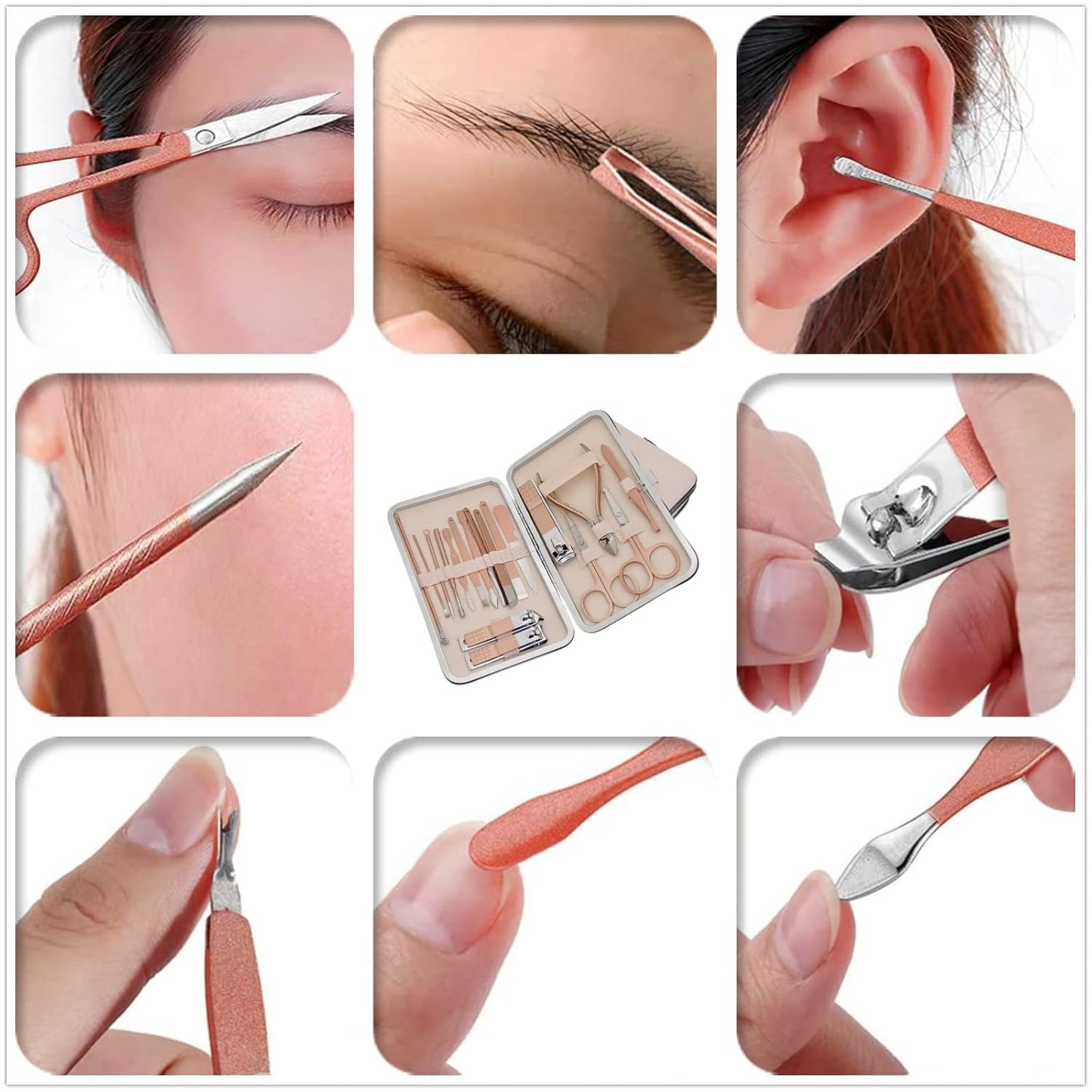 SET DE MANICURA Y PEDICURA DE 18 Piezas