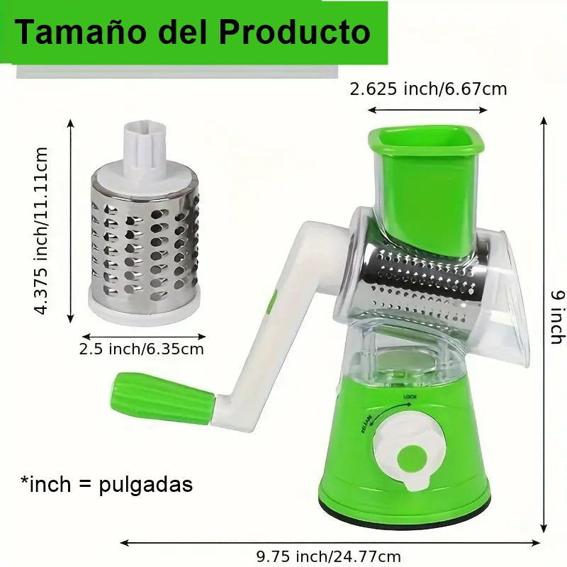 RALLADOR MANUAL DE FRUTAS Y VERDURAS (3 en 1)