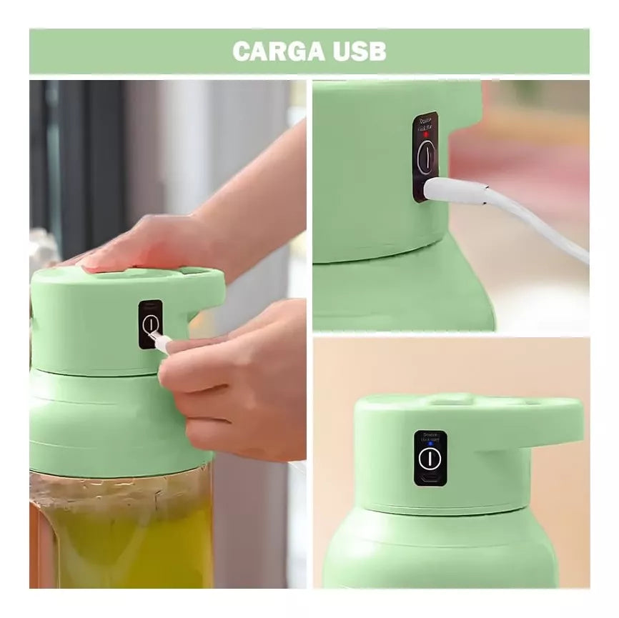 Termo Vaso Licuadora portátil recargable USB (1.5 Litros)