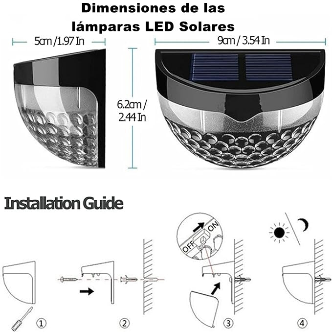 Lámparas LED Solar para Pared